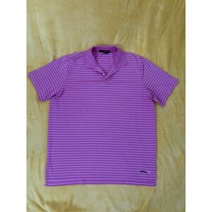 Polo Ralph Lauren X Shirt Mens XL Pink White Golf Stretch